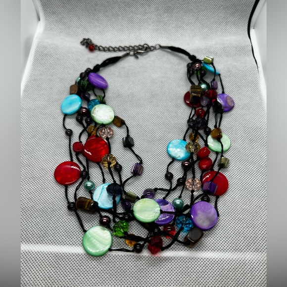🆕 Vintage multicolored Rare necklace - Picture 6 of 11